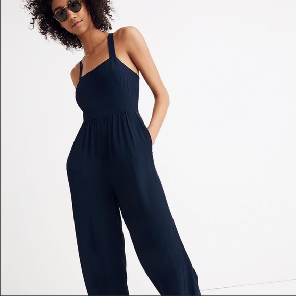 Madewell Pants - Madewell Smocked Crop Jumpsuit